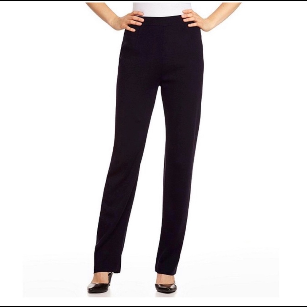 Exclusively Misook Black Knit Pull On Pants XS